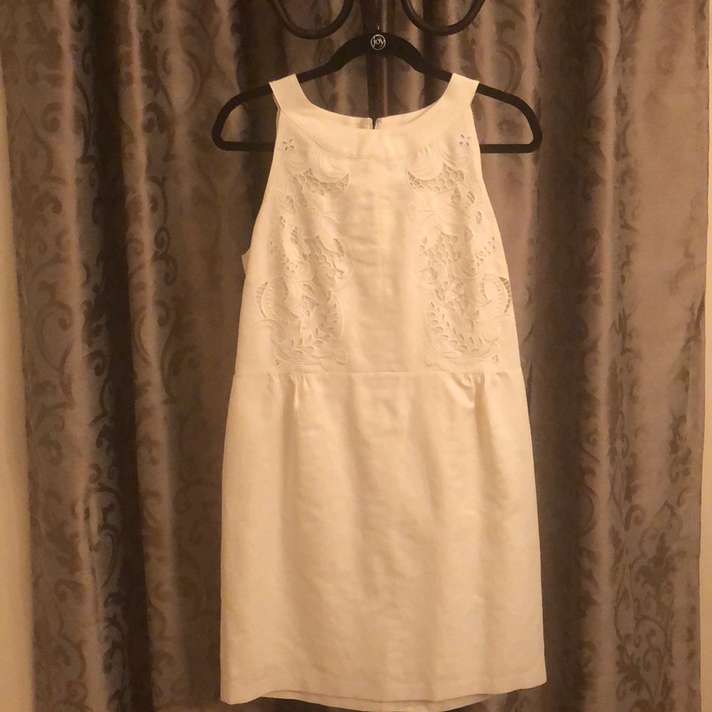 Ann Taylor Loft sleeveless dress winter white